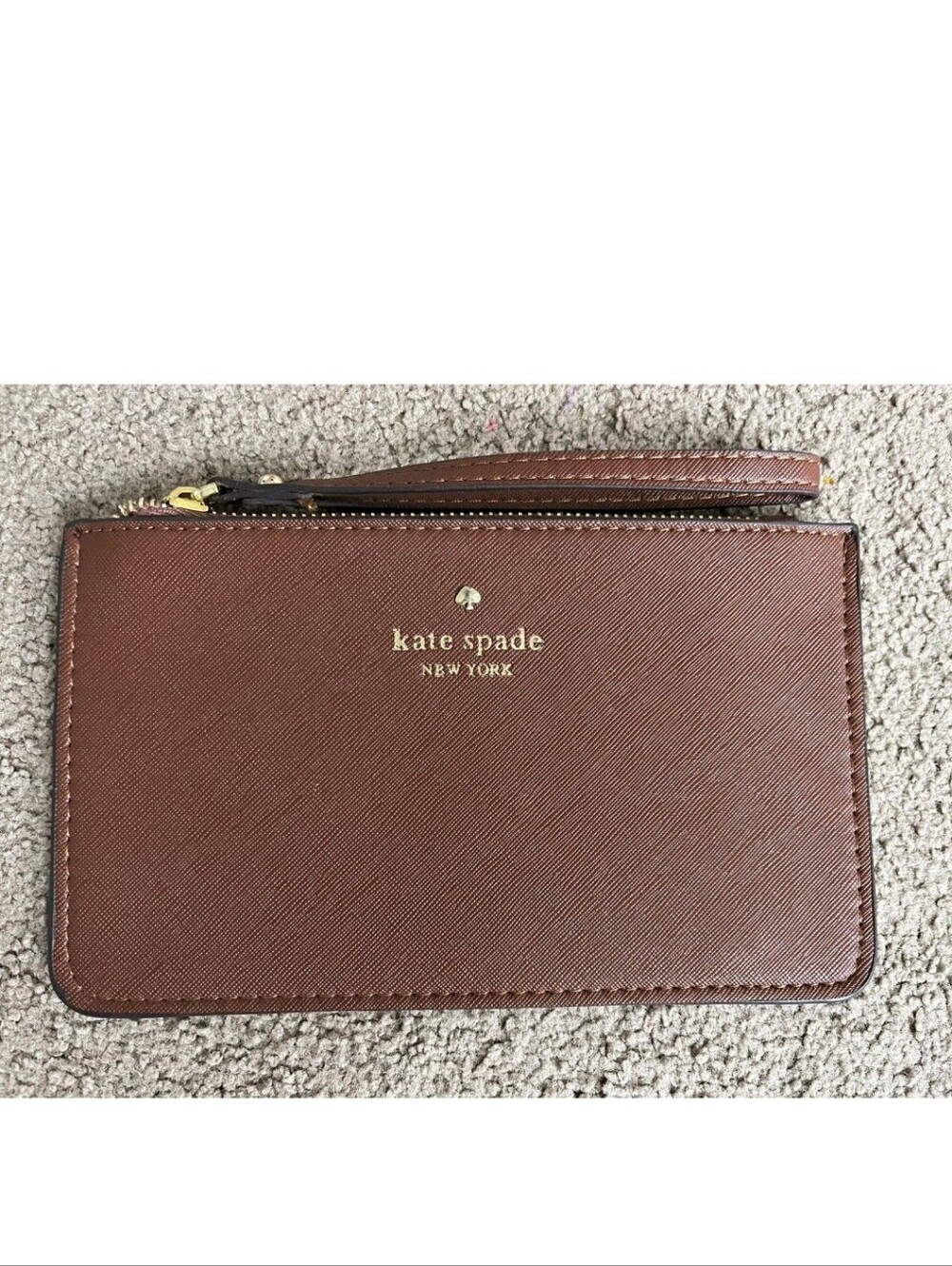 Kate Spade New York Wristlet Wallet Brown Leather (New)